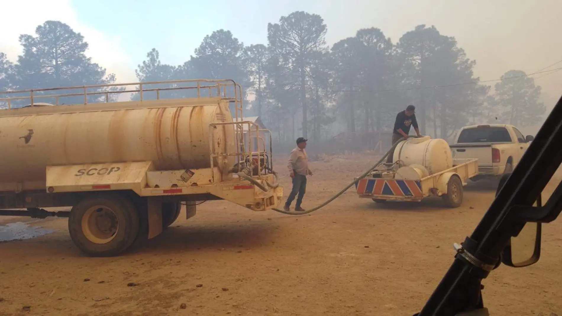 incendio forestal en Bocoyna